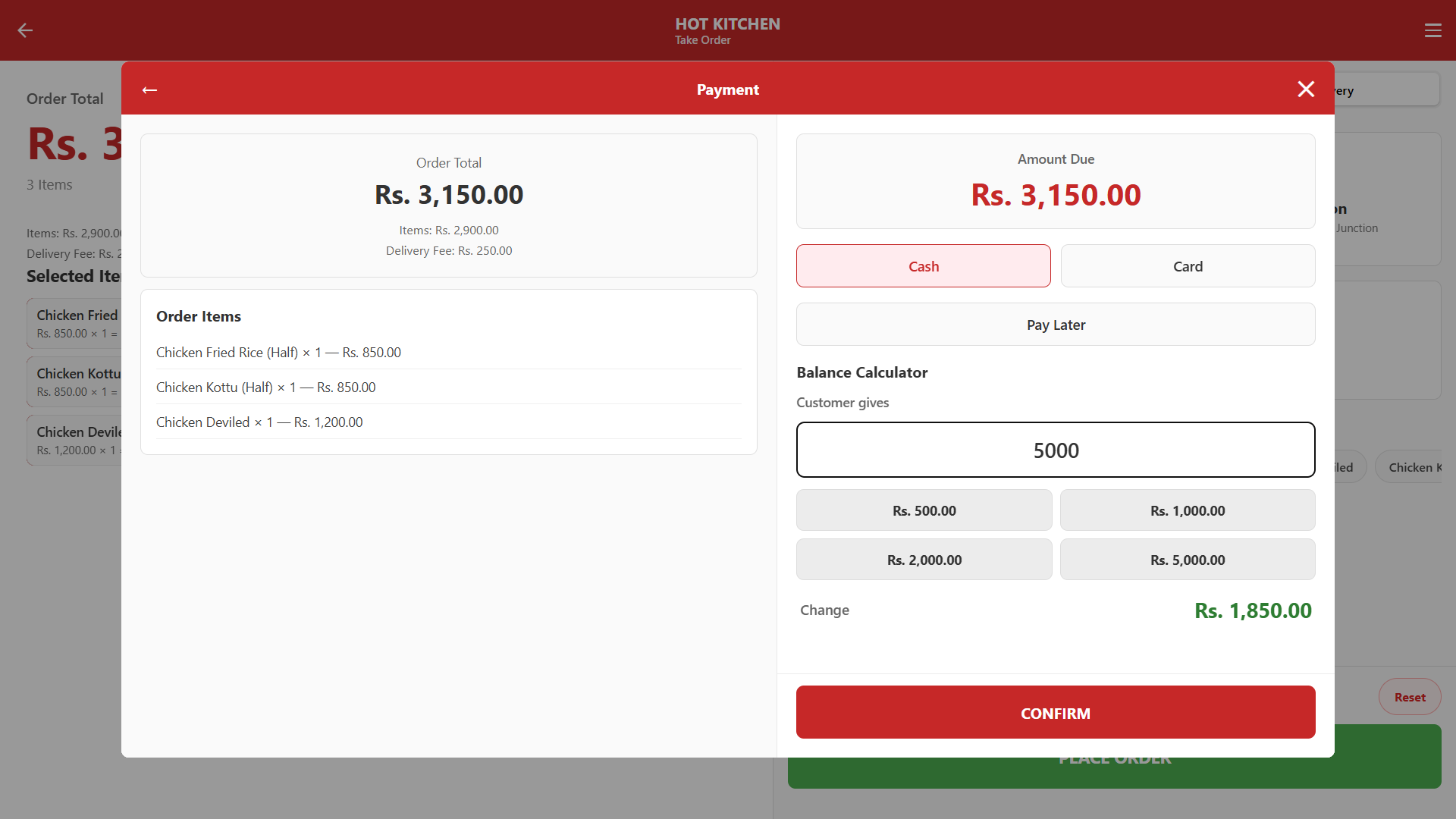 Multi-Tenant RMS payment screen