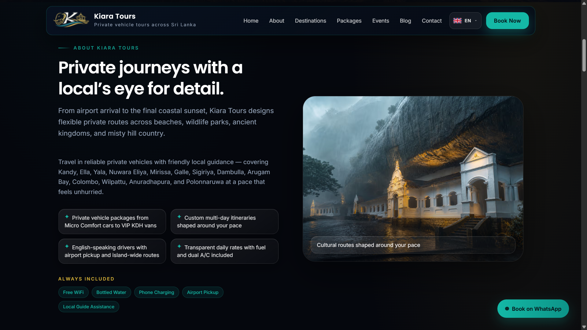 Kiara Tours about page